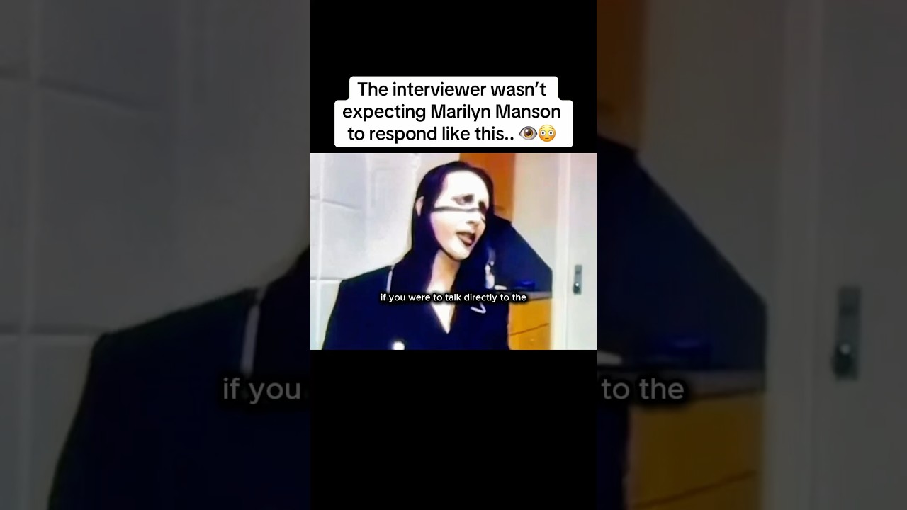 Marilyn Manson said what the interviewer never expected.. 👁️😳