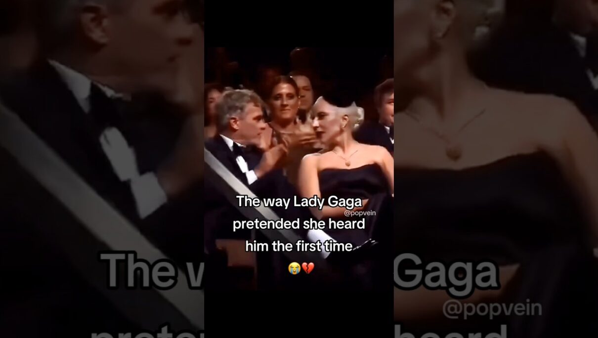 The way Lady Gaga pretended she heard him the first time 😭💔