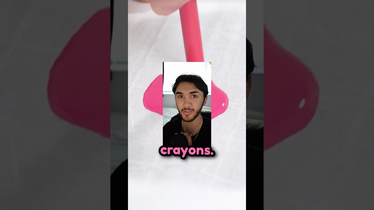 He made cotton candy crayons… #shorts #shortsfeed #youtubeshorts #cringe #lifehack #comedy #funny
