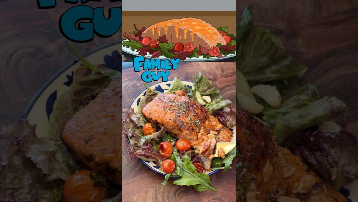 Family Guy – Maple Glaze Salmon #familyguy #cartoonfood #salmon #americansitcom #familyguyfunny #yt