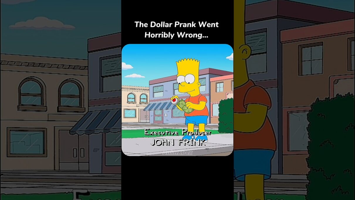 This Dollar Prank Backfired Fast 💵😂 #thesimpsons #shorts