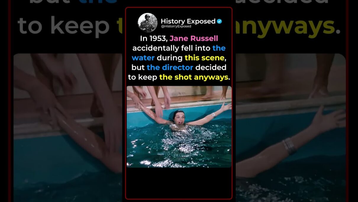 When Jane Russell’s Accidental Pool Fall Made the Final Cut 🎬💦