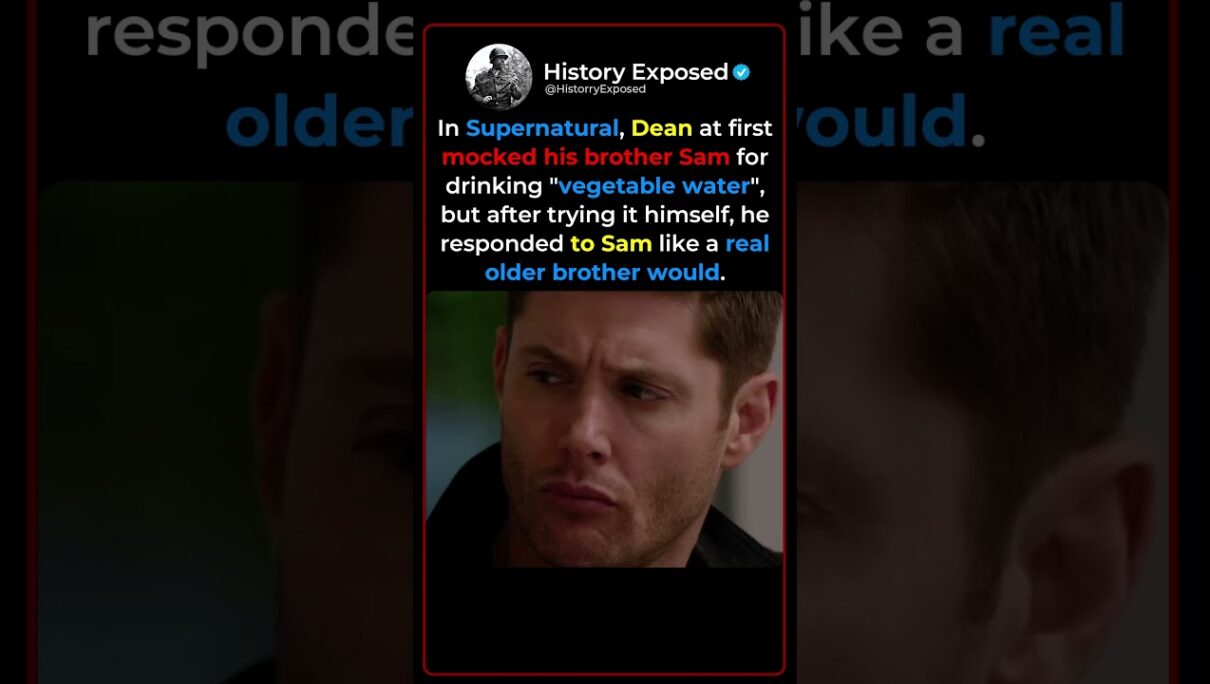 When Dean Winchester Refused to Enjoy “Vegetable Water” 🥒😂
