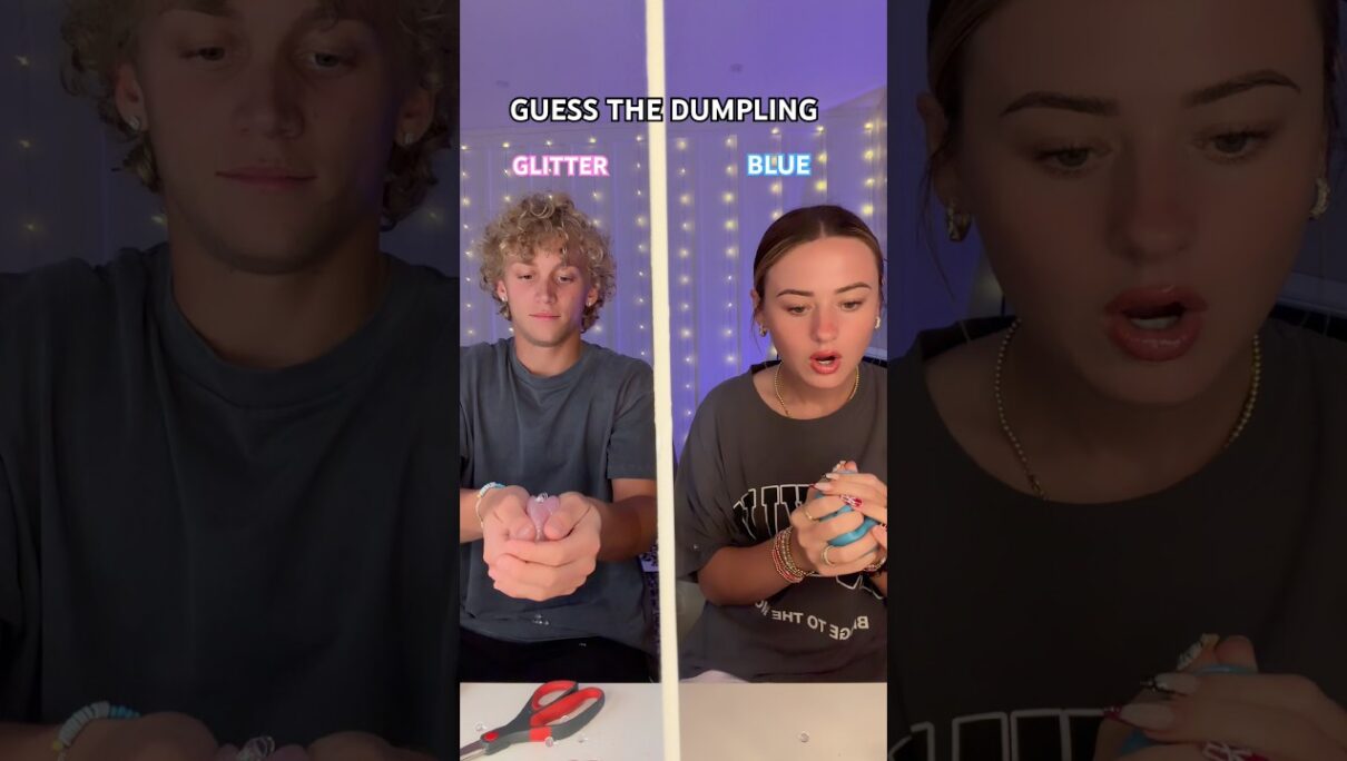 GUESS THE DUMPLING ( gone wrong ❌) #squishy #couple #funny