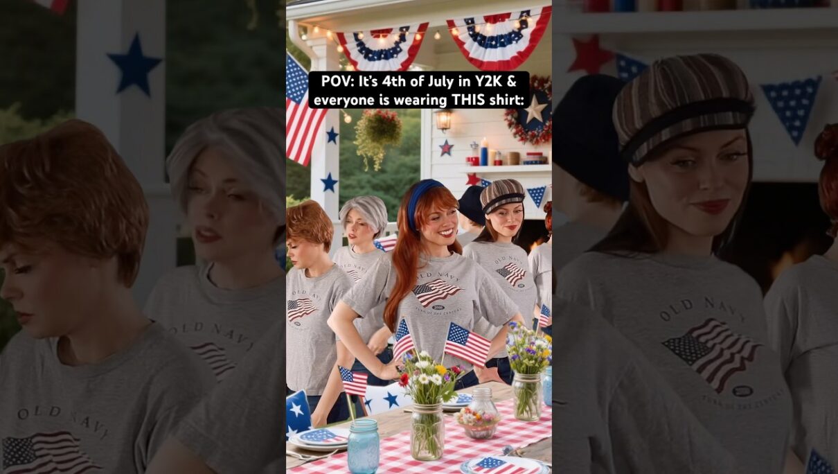 POV: It’s July 4th in #y2k & everyone’s wearing the Old Navy Flag shirt. #nostalgia #2000sfashion