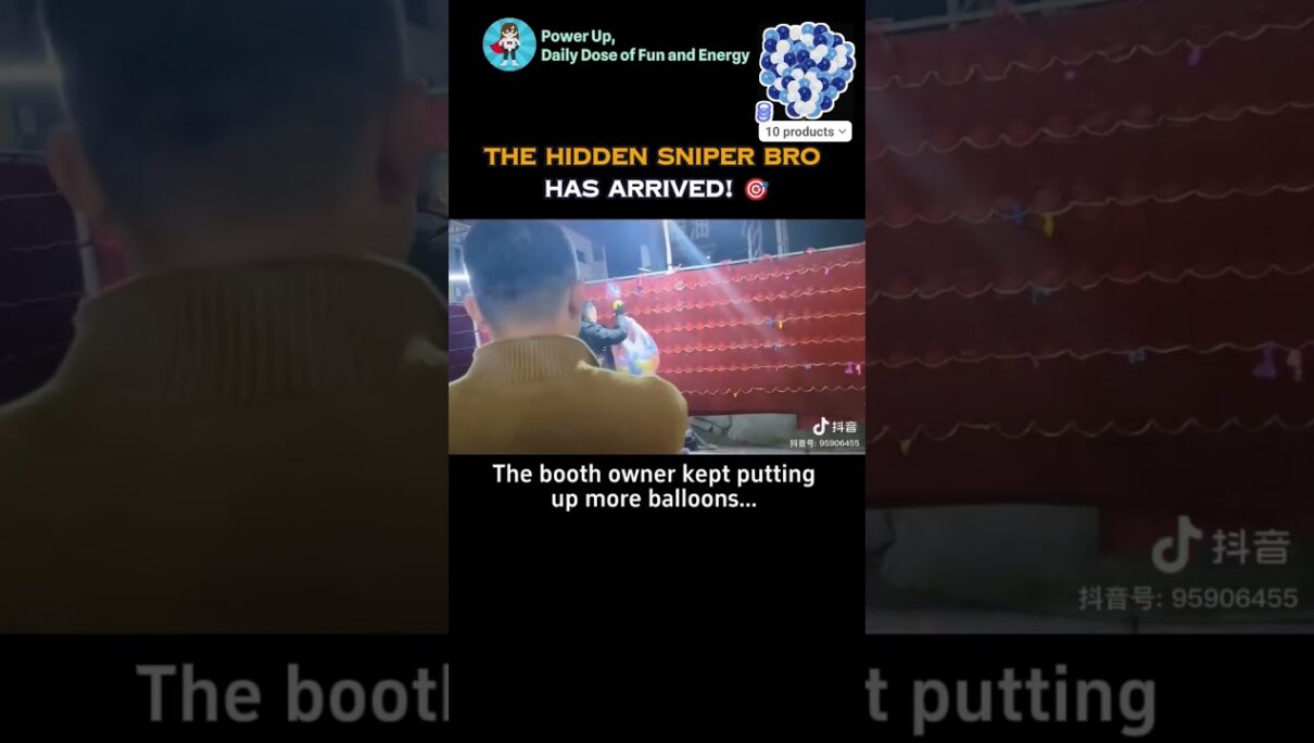 Perfect Aim.. The booth owner had enough so he did.. #funny #humor #shorts #balloon